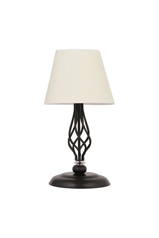 Lupin Beyaz Şapkalı Siyah Masa Lambası